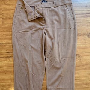 WHBM tan slim ankle pants